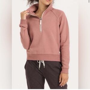 Vuori Women's Mauve Half-Zip Pullover Sweatshirt